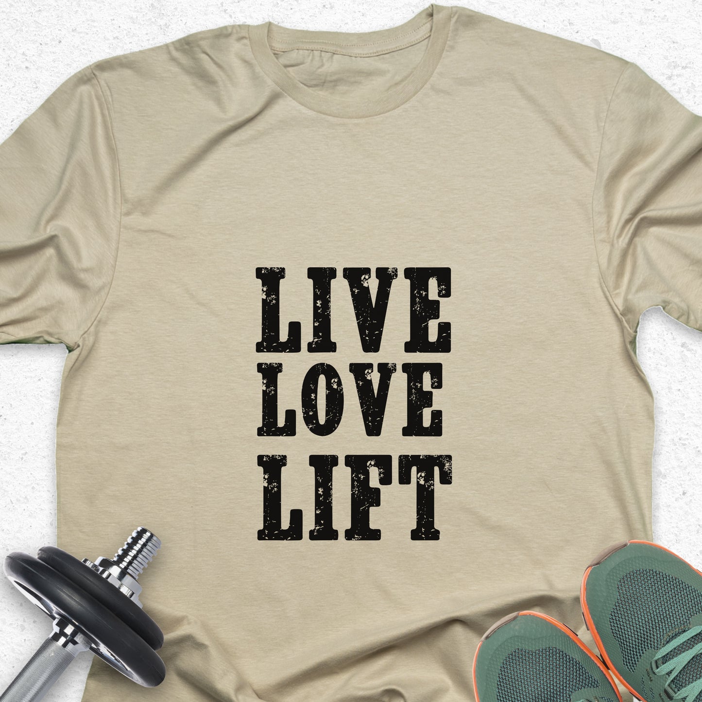 Live Love Lift T-Shirt – Fitness Lifestyle Gym Motivation Tee — Inspirational Workout Tee
