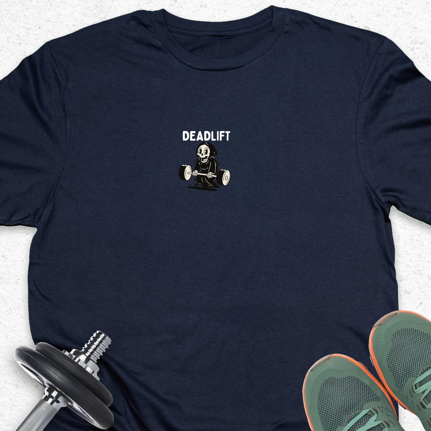 Deadlift Grim Reaper T-Shirt — Humorous Gym Workout Tee