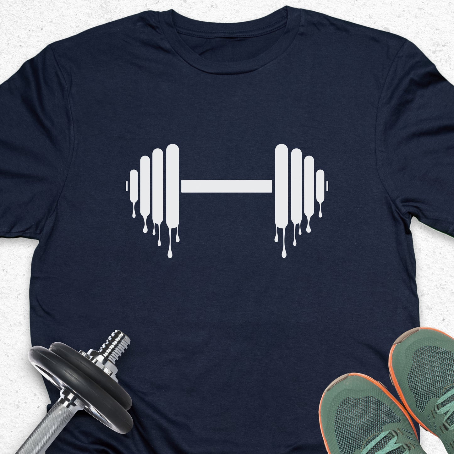 Inspirational Workout T-Shirt — Motivational "Sweaty Barbell" Gym Tee