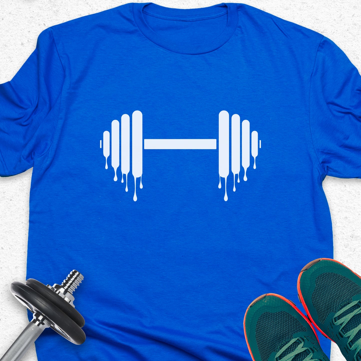 Inspirational Workout T-Shirt — Motivational "Sweaty Barbell" Gym Tee