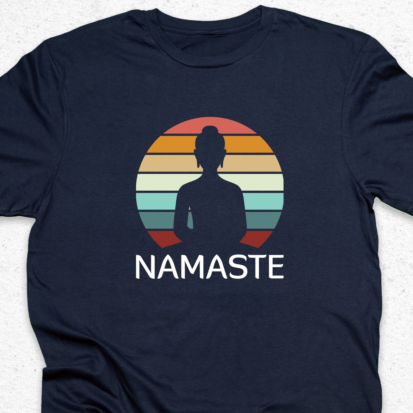 Namaste Yoga T-Shirt – Vintage Sunset Meditation Tee, Spiritual Yoga Shirt, Mindfulness Gift