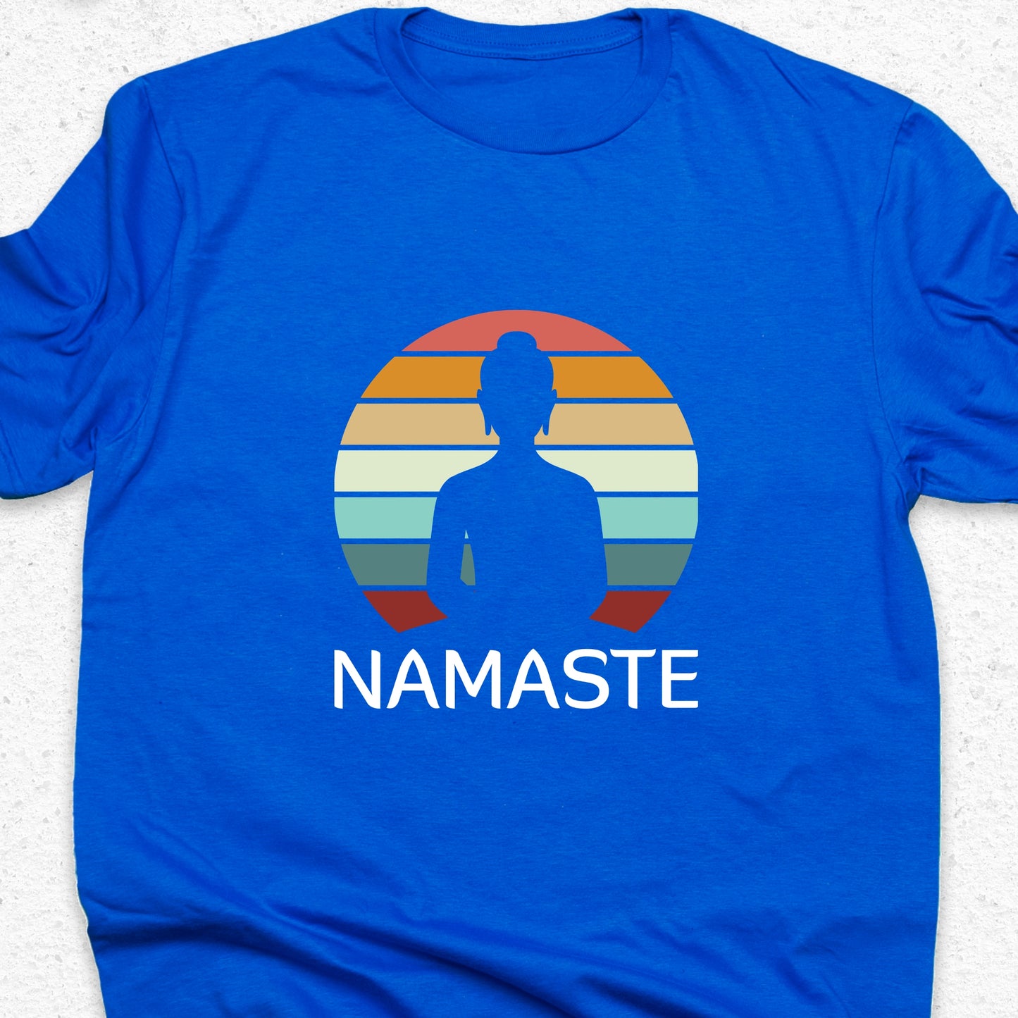 Namaste Yoga T-Shirt – Vintage Sunset Meditation Tee, Spiritual Yoga Shirt, Mindfulness Gift