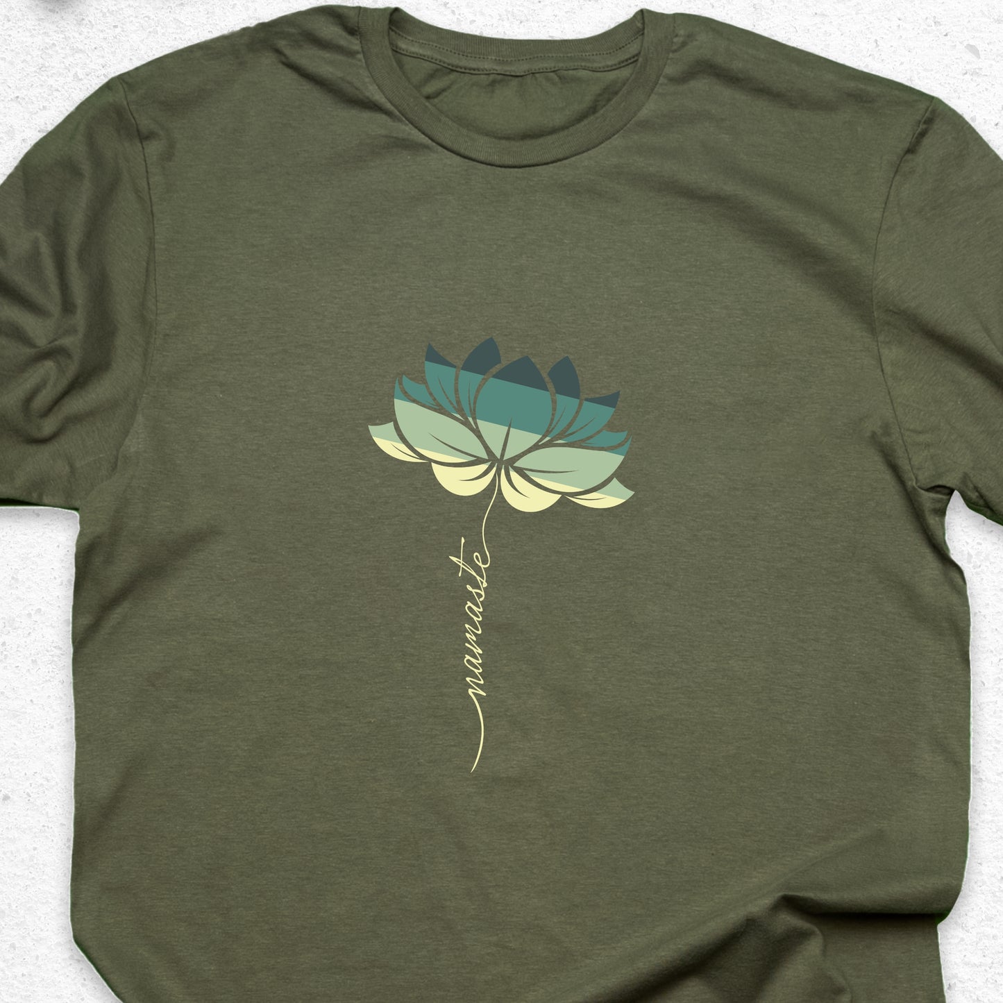 Minimalist Namaste Lotus T-Shirt – Zen Yoga Tee, Spiritual Flower Shirt, Meditation Apparel