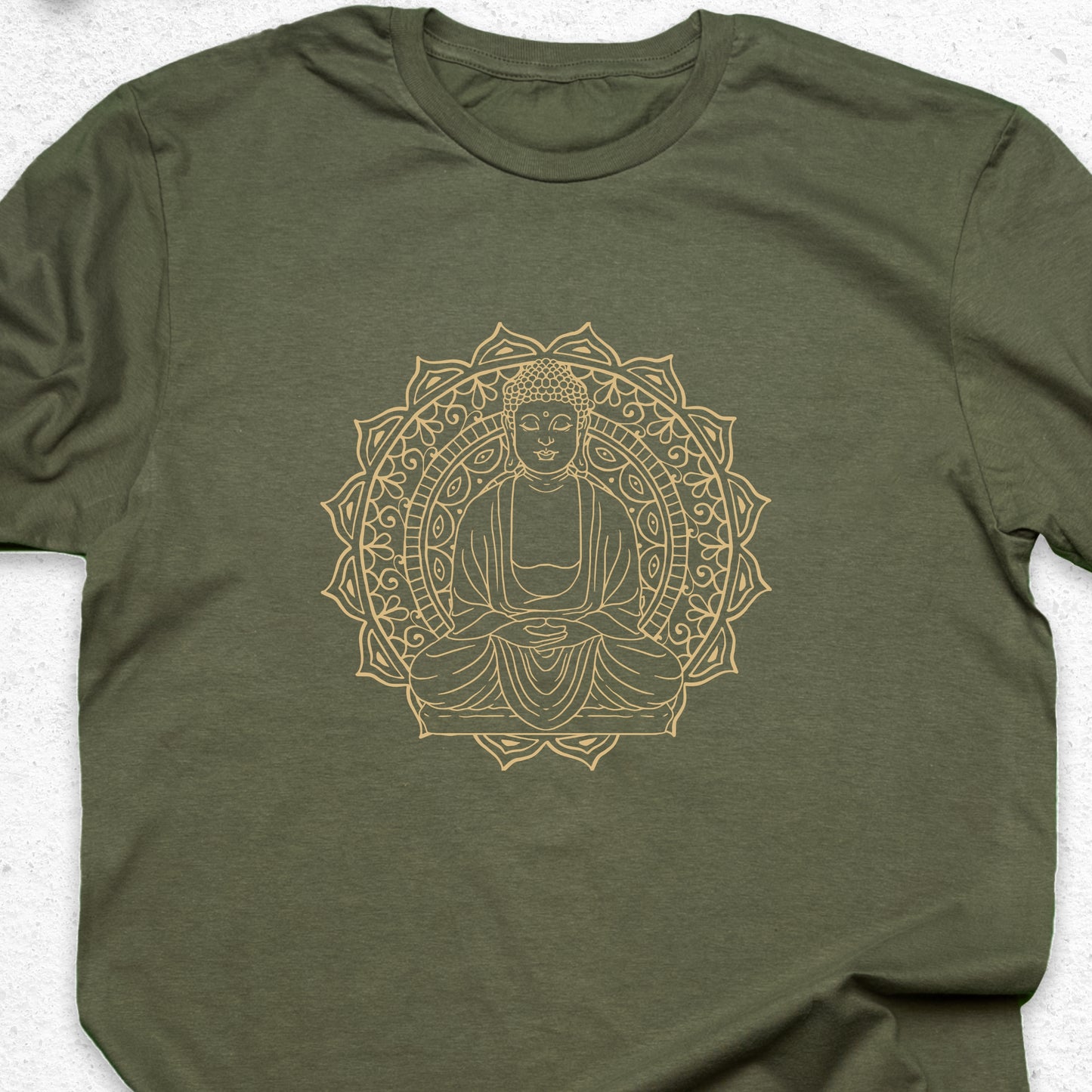 Buddha Mandala T-Shirt – Spiritual Meditation Tee, Zen Yoga Shirt, Sacred Geometry Apparel