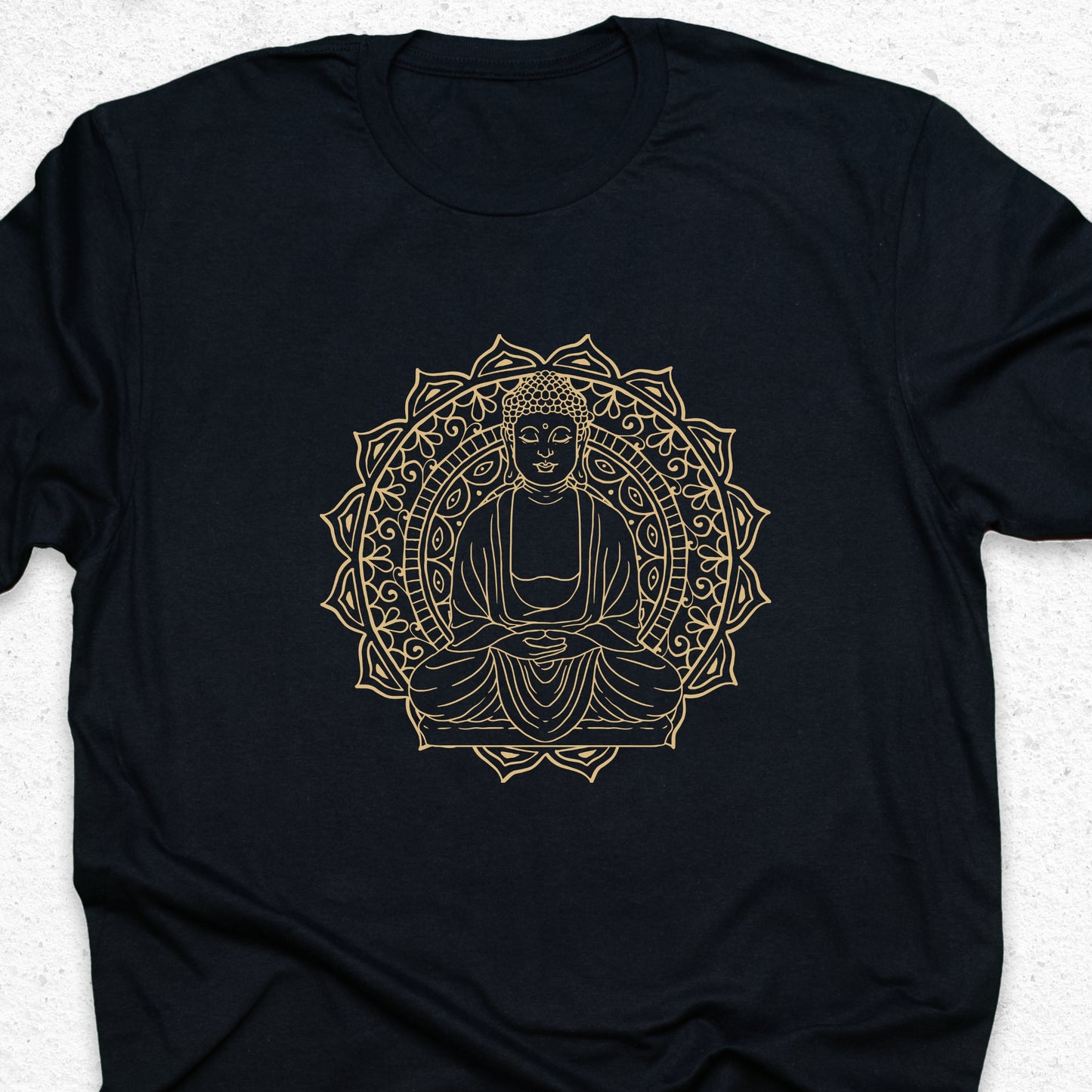 Buddha Mandala T-Shirt – Spiritual Meditation Tee, Zen Yoga Shirt, Sacred Geometry Apparel