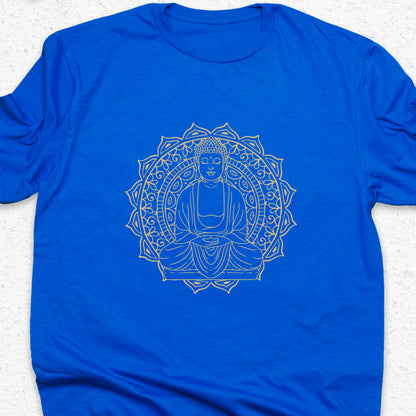 Buddha Mandala T-Shirt – Spiritual Meditation Tee, Zen Yoga Shirt, Sacred Geometry Apparel