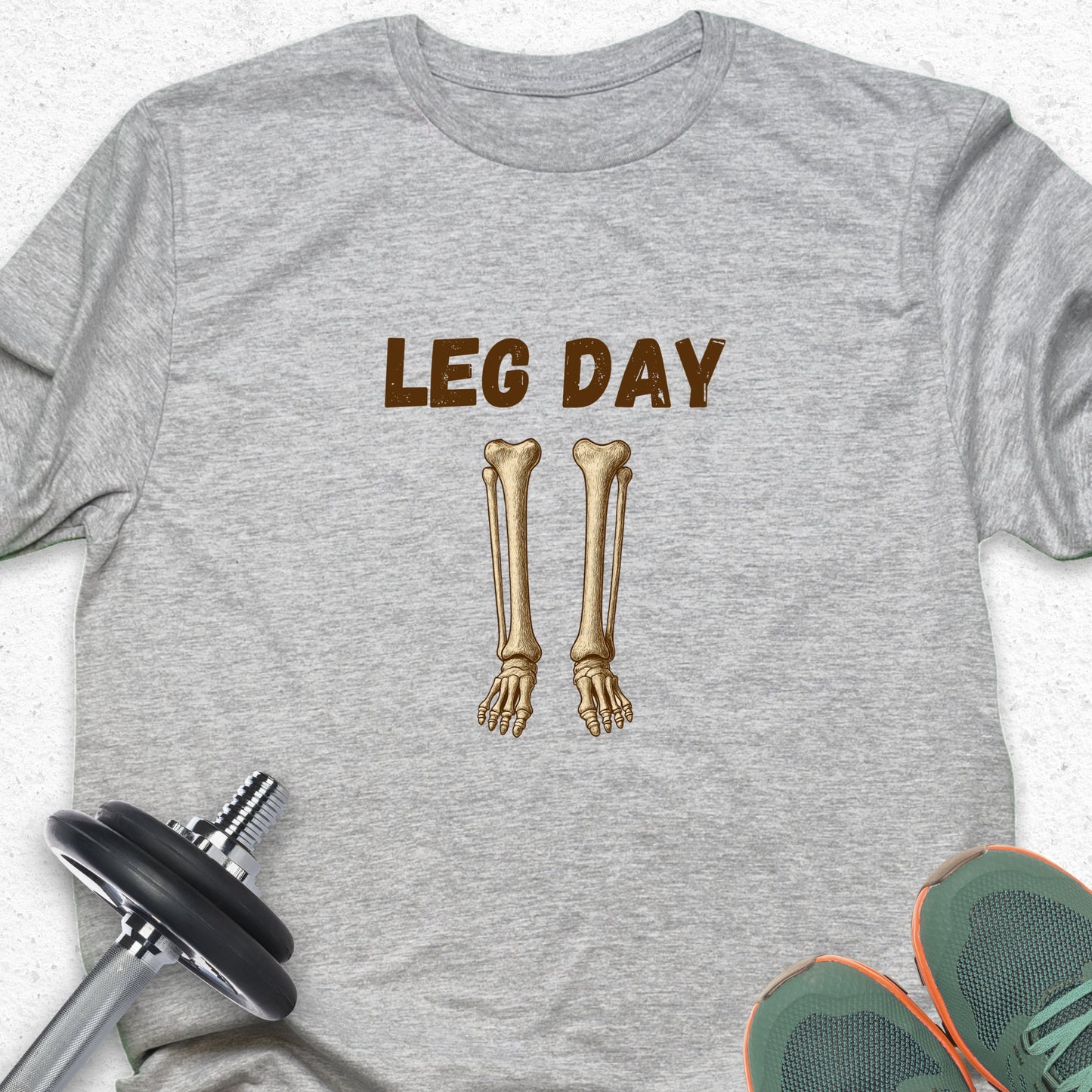 Leg Day Skeleton T-Shirt – Funny Gym Shirt, Workout Humor Tee, Fitness Lover Apparel