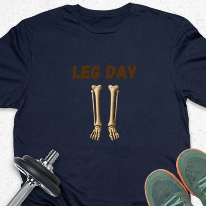 Leg Day Skeleton T-Shirt – Funny Gym Shirt, Workout Humor Tee, Fitness Lover Apparel
