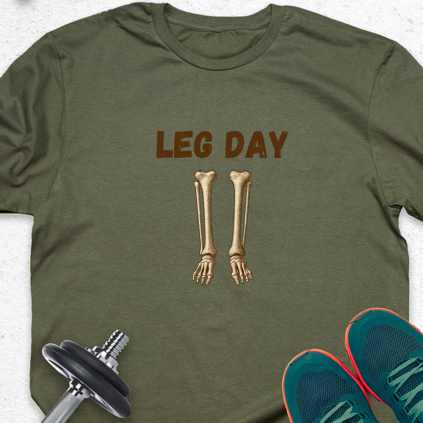 Leg Day Skeleton T-Shirt – Funny Gym Shirt, Workout Humor Tee, Fitness Lover Apparel