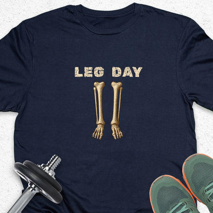 Leg Day Skeleton T-Shirt – Funny Gym Shirt, Workout Humor Tee, Fitness Lover Apparel