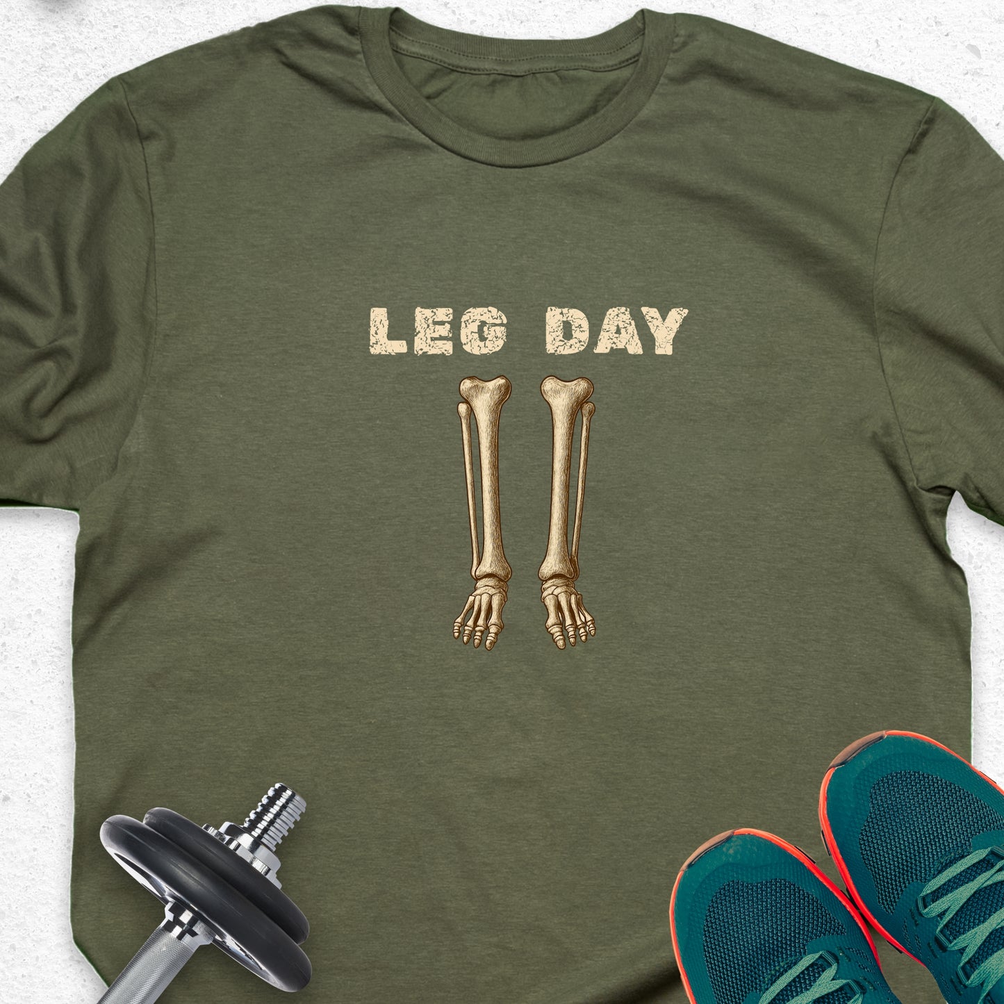 Leg Day Skeleton T-Shirt – Funny Gym Shirt, Workout Humor Tee, Fitness Lover Apparel