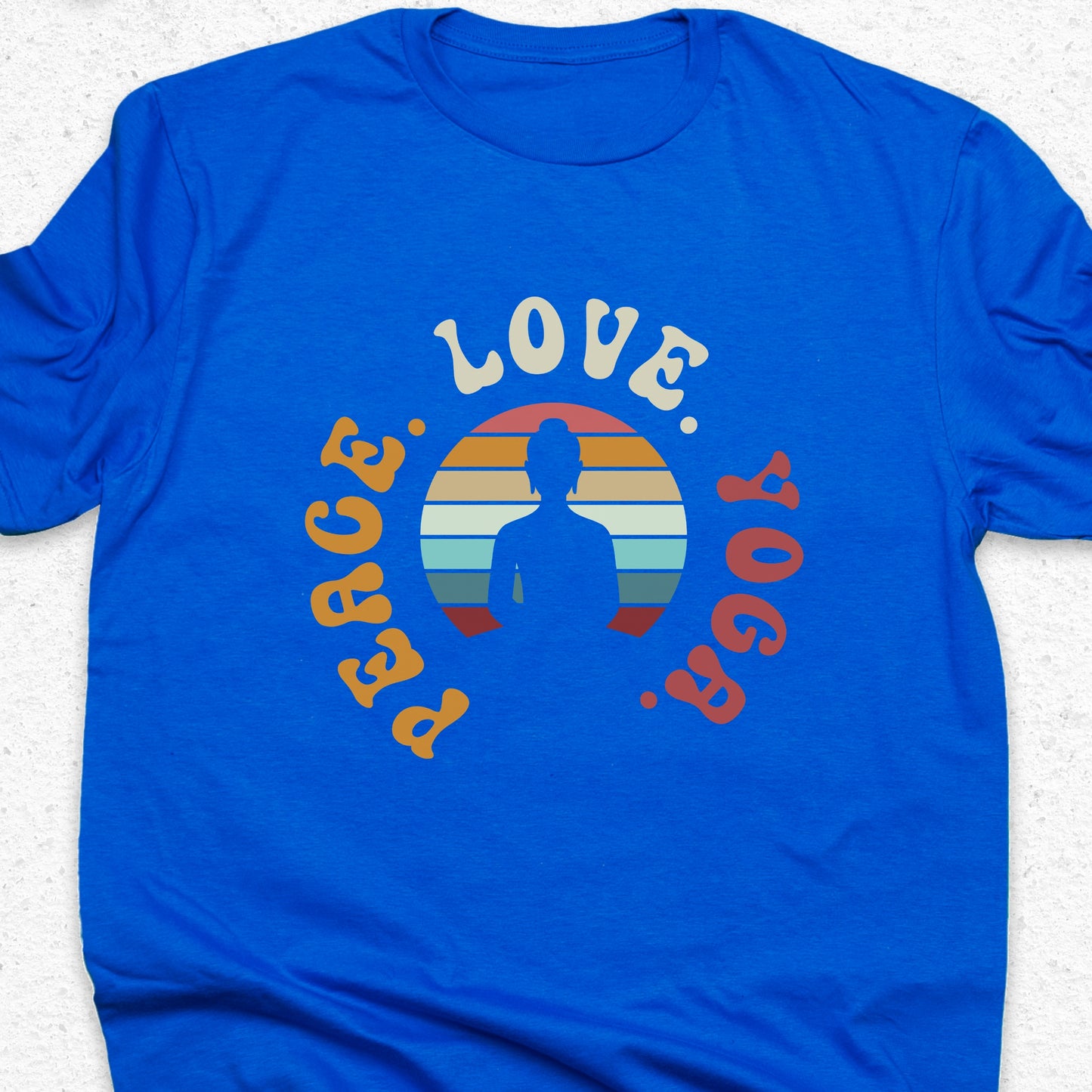 Peace Love Yoga T-Shirt – Minimalist Yoga Tee, Spiritual Shirt, Mindfulness Wellness Apparel