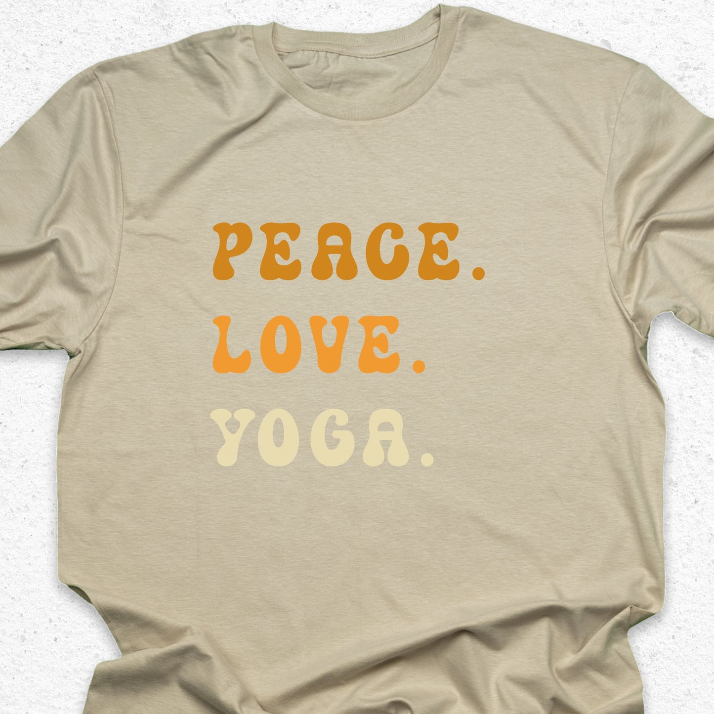 Peace Love Yoga T-Shirt – Minimalist Yoga Tee, Spiritual Shirt, Mindfulness Wellness Apparel