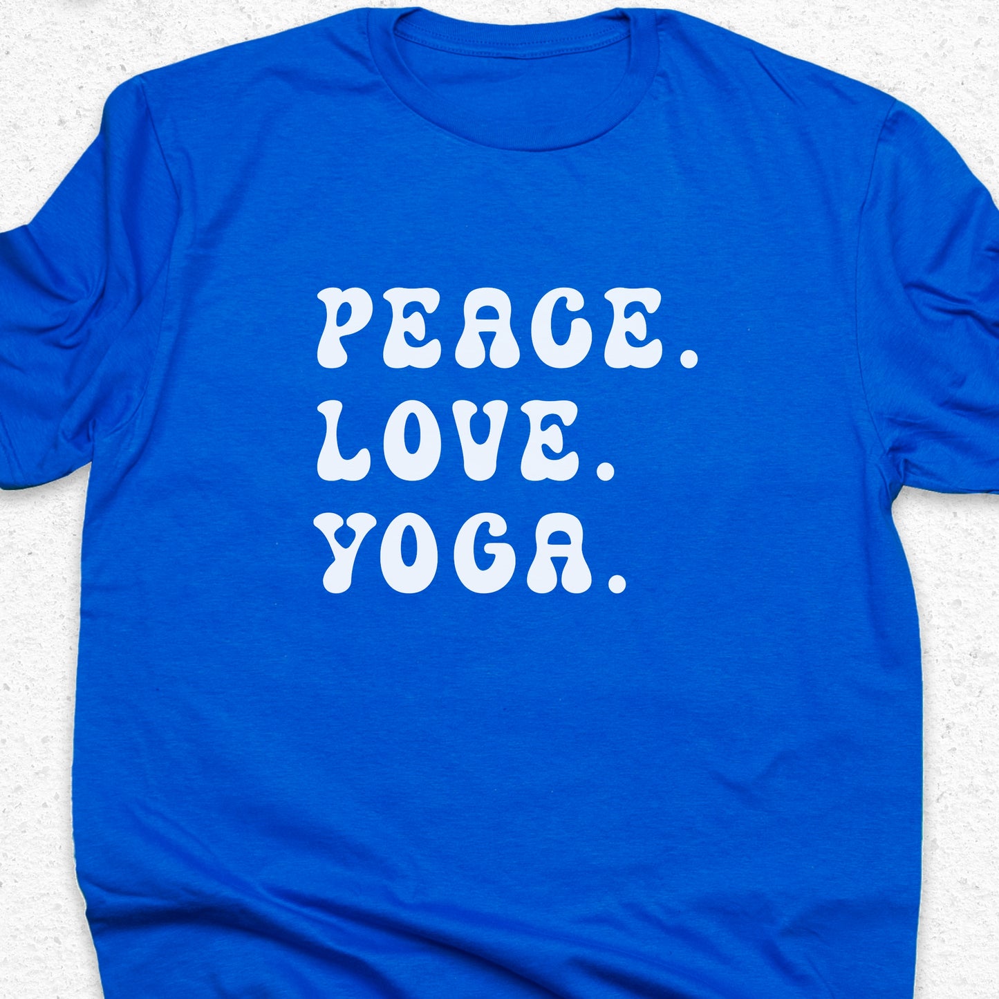 Peace Love Yoga T-Shirt – Minimalist Yoga Tee, Spiritual Shirt, Mindfulness Wellness Apparel