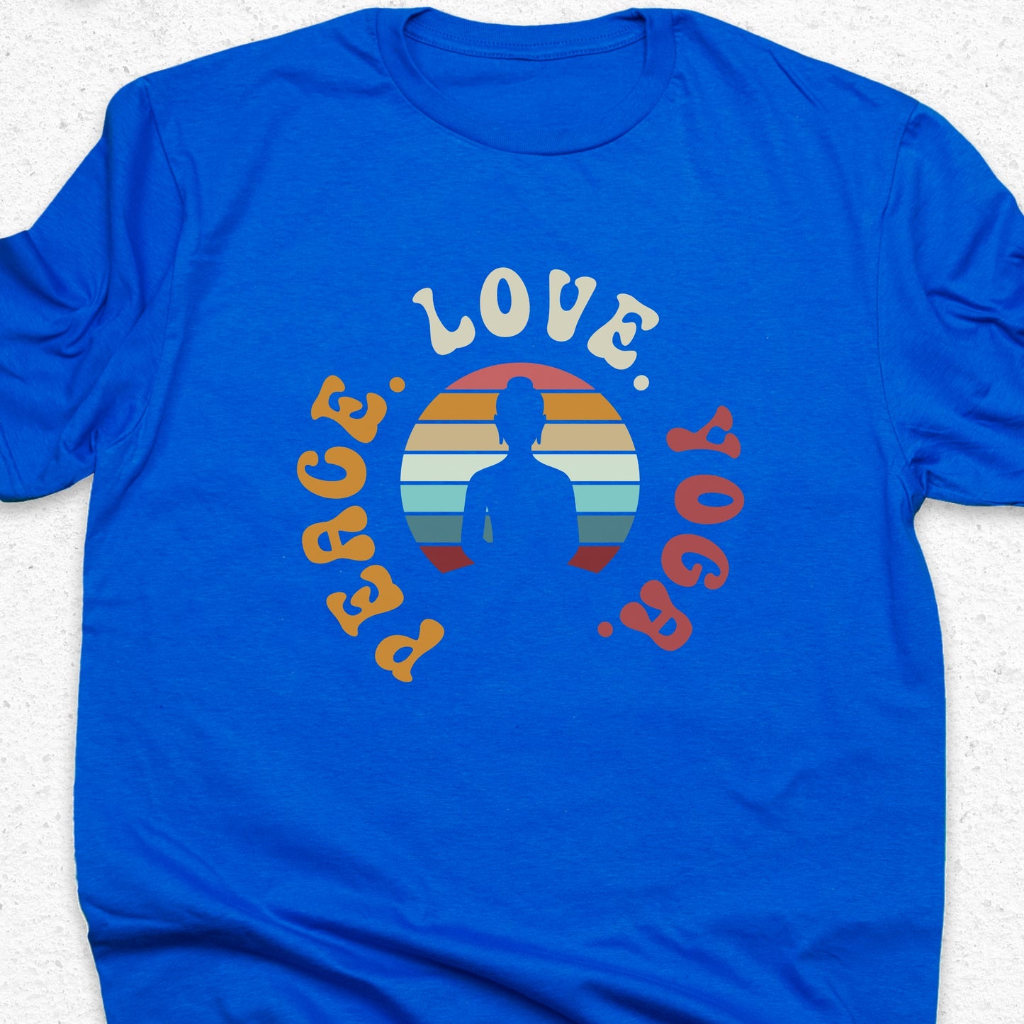 Peace Love Yoga T-Shirt – Minimalist Yoga Tee, Spiritual Shirt, Mindfulness Wellness Apparel