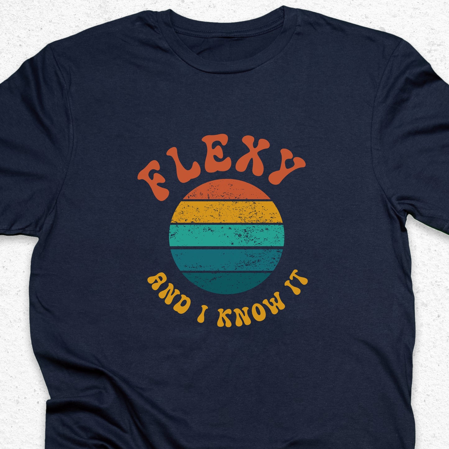 Flexy And I Know It Yoga T-Shirt – Funny Yoga Tee, Stretching Humor Shirt, Fitness Pun Gift