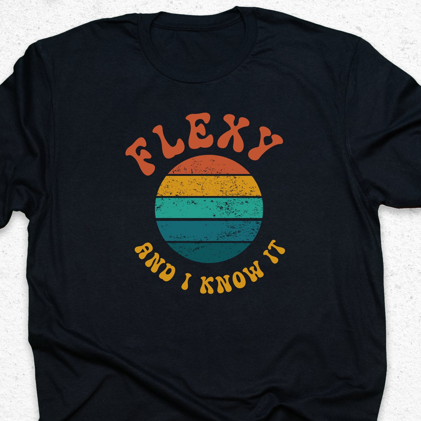 Flexy And I Know It Yoga T-Shirt – Funny Yoga Tee, Stretching Humor Shirt, Fitness Pun Gift