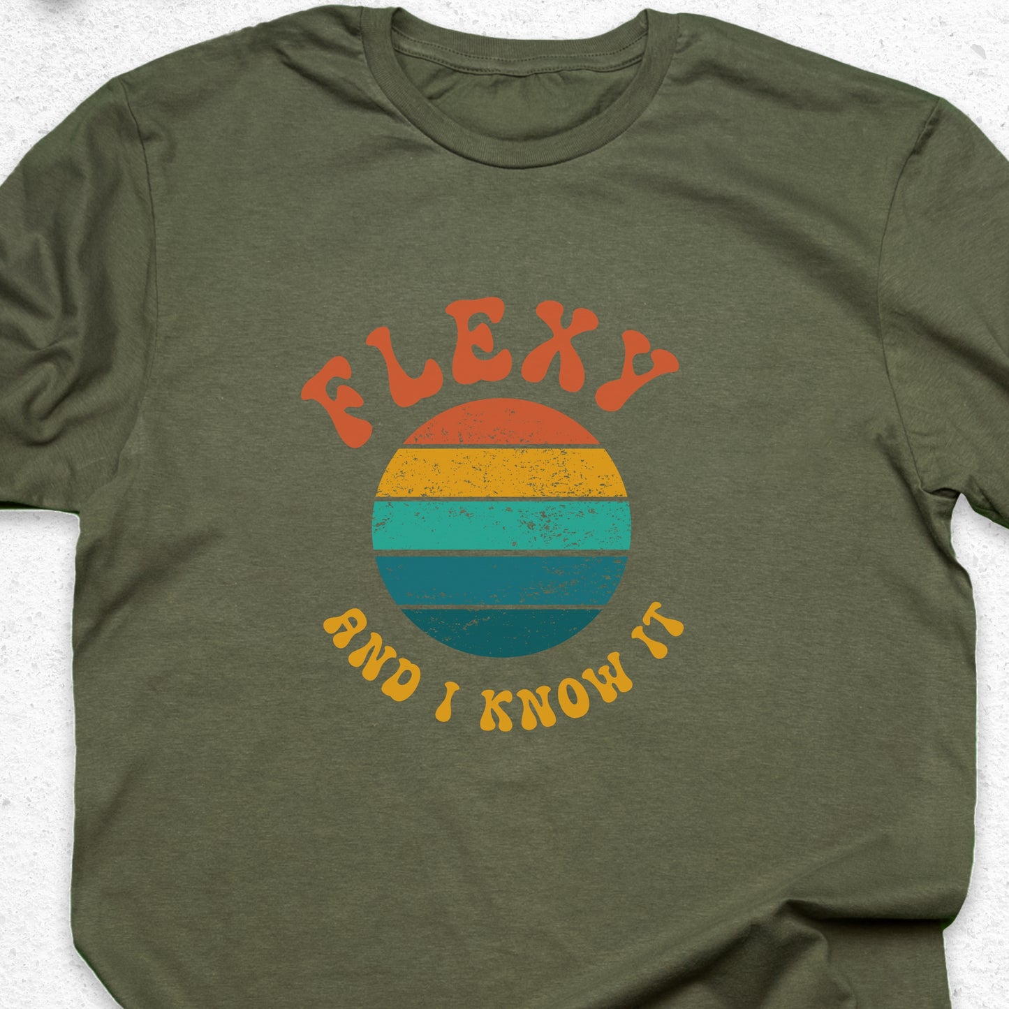 Flexy And I Know It Yoga T-Shirt – Funny Yoga Tee, Stretching Humor Shirt, Fitness Pun Gift