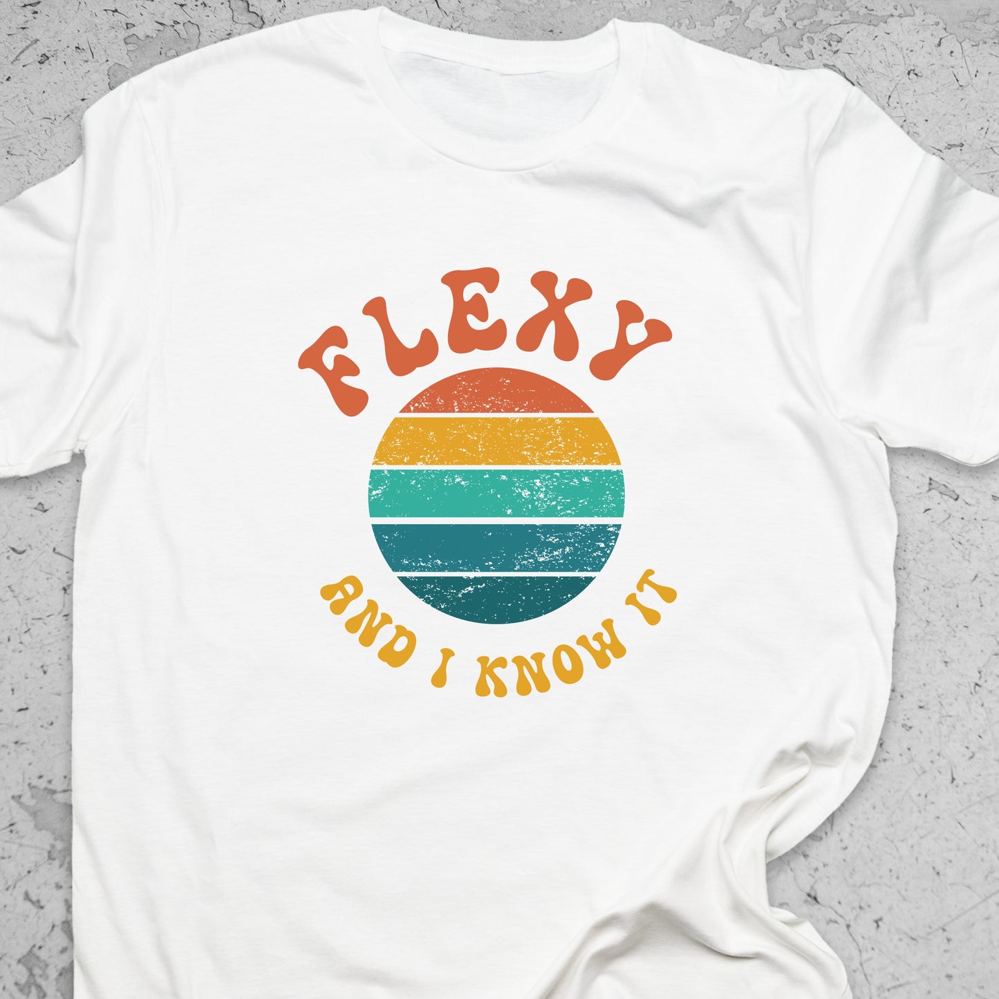 Flexy And I Know It Yoga T-Shirt – Funny Yoga Tee, Stretching Humor Shirt, Fitness Pun Gift