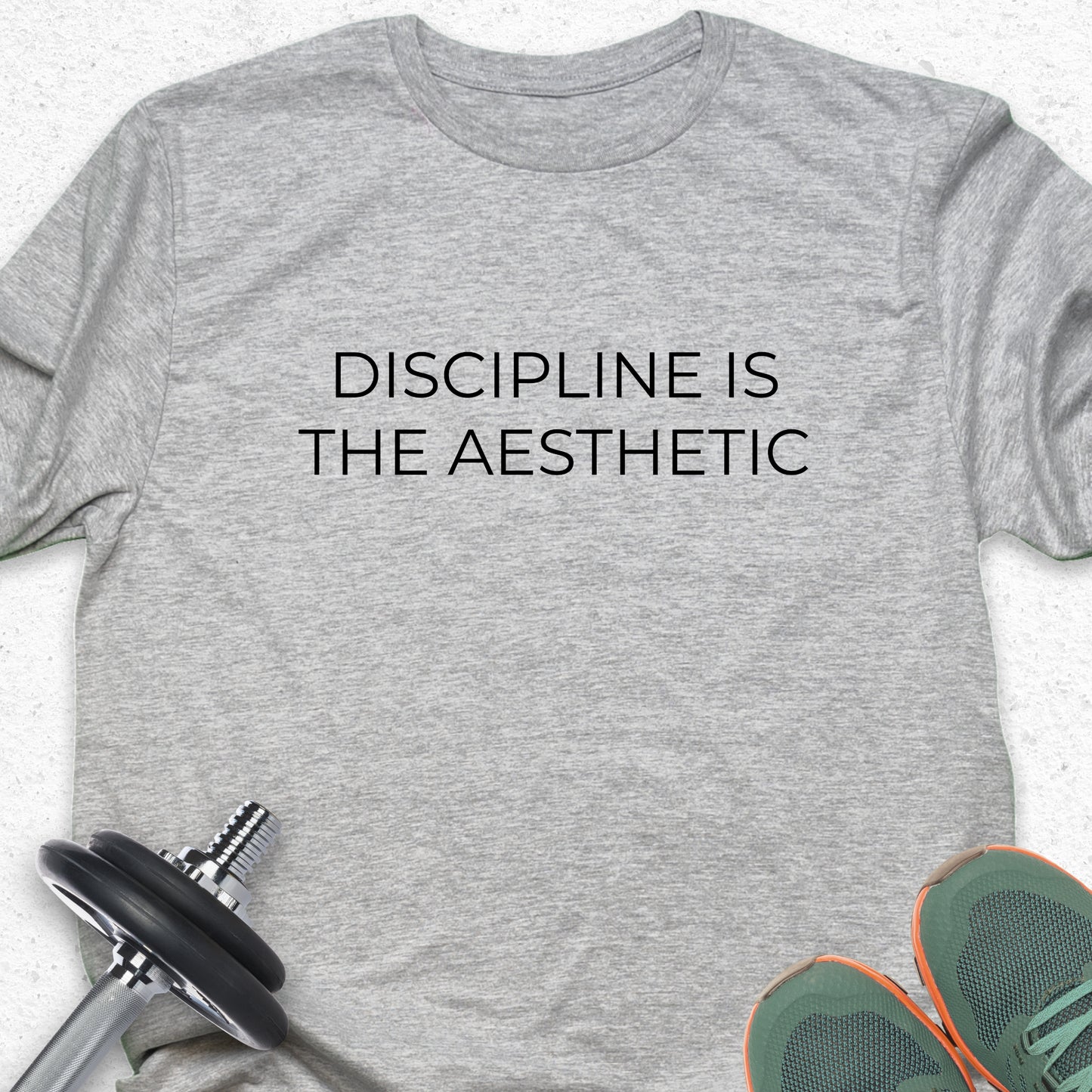 Discipline Is The Aesthetic T-Shirt – Minimalist Gym Tee, Motivational Fitness Shirt, Workout Apparel