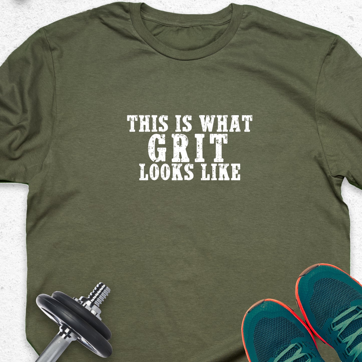 This Is What Grit Looks Like T-Shirt – Motivational Gym Tee, Fitness Mindset Shirt, Workout Apparel