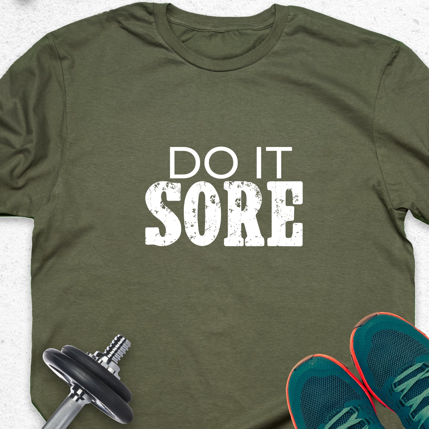 "Do It Sore" Fitness Motivation Graphic T-Shirt - Distressed Gym Apparel