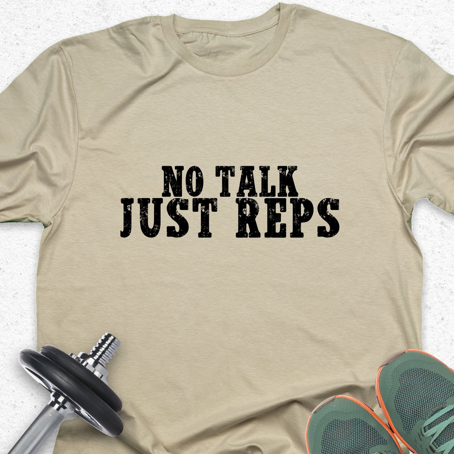 No Talk Just Reps T-Shirt – Gym Motivation Tee, Hardcore Training Shirt