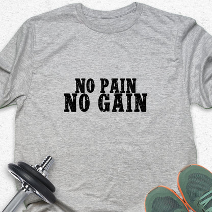 No Pain No Gain T-Shirt – Classic Gym Motivation Tee, Workout Shirt,  Inspirational Workout Tee