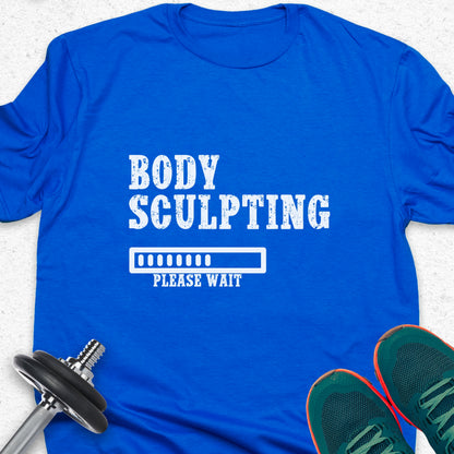 Body Sculpting T-Shirt – Fitness Progress Gym Workout Tee — Inspirational Workout Tee