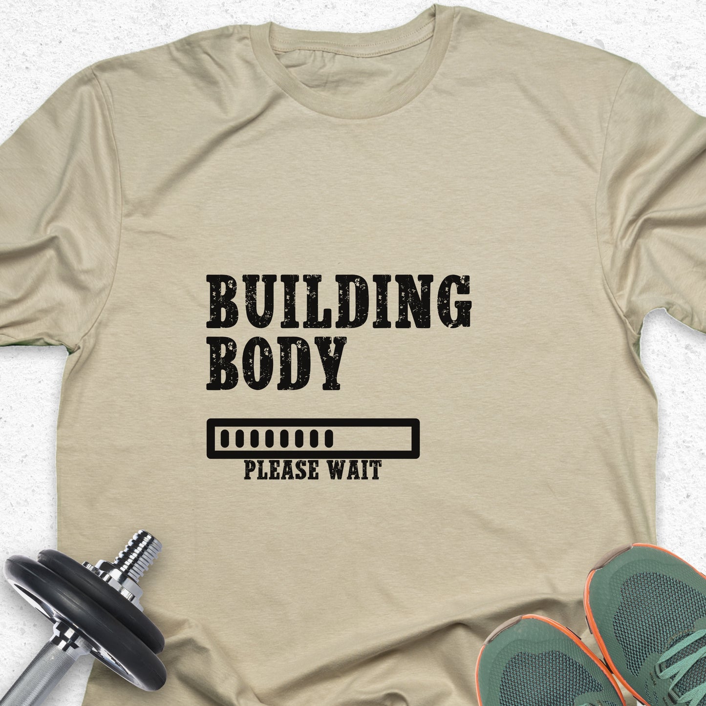 Building Body T-Shirt – Fitness Progress Gym Motivation Tee — Inspirational Workout Tee