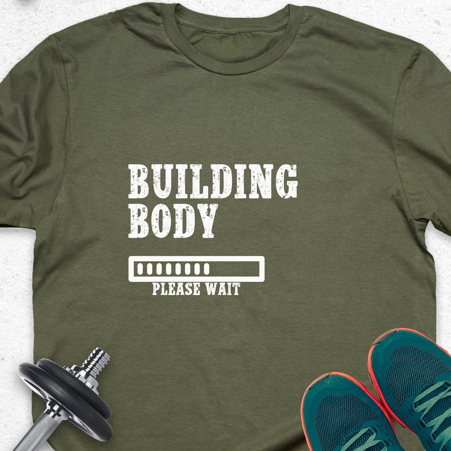 Building Body T-Shirt – Fitness Progress Gym Motivation Tee — Inspirational Workout Tee