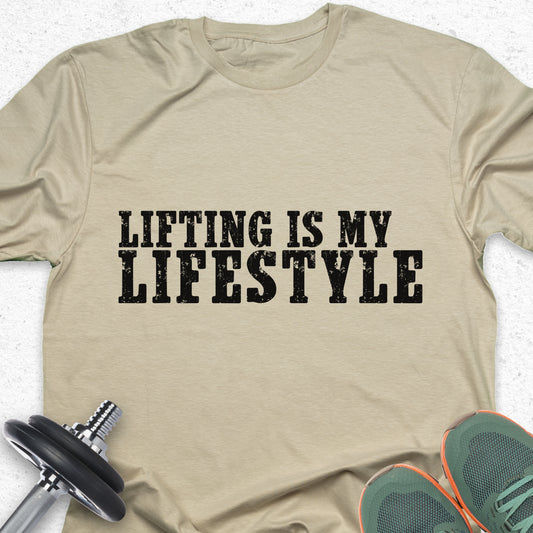 Lifting Is My Lifestyle T-Shirt – Gym Motivation Fitness Workout Tee— Inspirational Workout Tee
