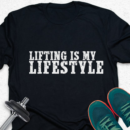 Lifting Is My Lifestyle T-Shirt – Gym Motivation Fitness Workout Tee— Inspirational Workout Tee