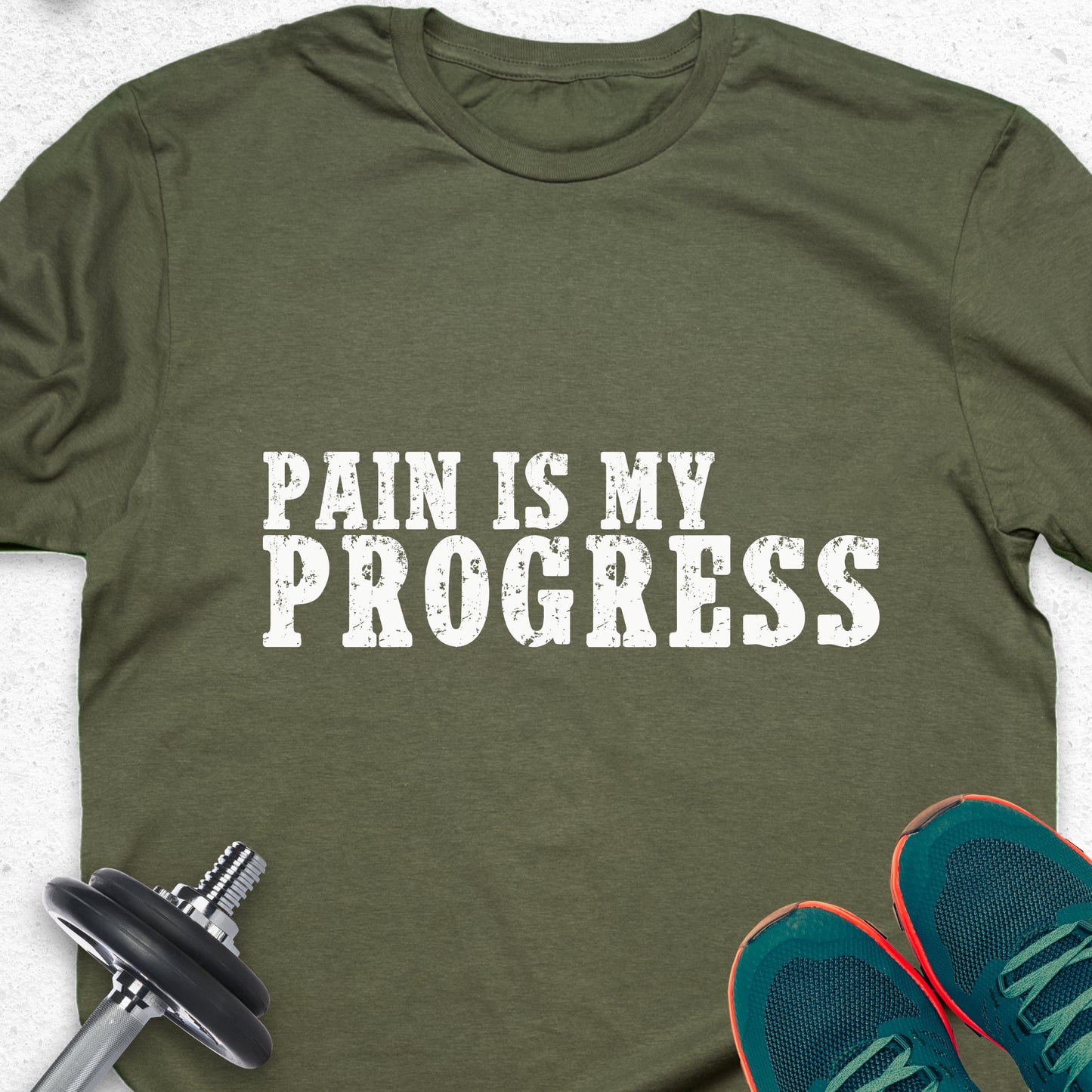 Pain Is My Progress T-Shirt – Motivational Gym Workout Tee— Inspirational Workout Tee