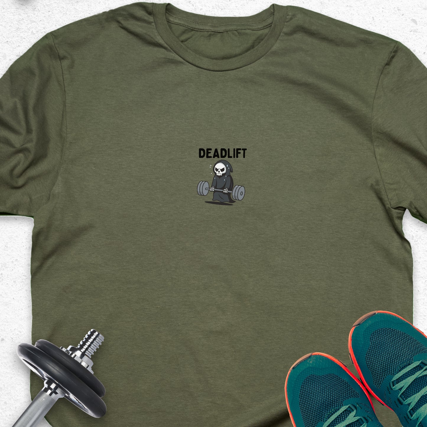 Deadlift Grim Reaper T-Shirt — Humorous Gym Workout Tee
