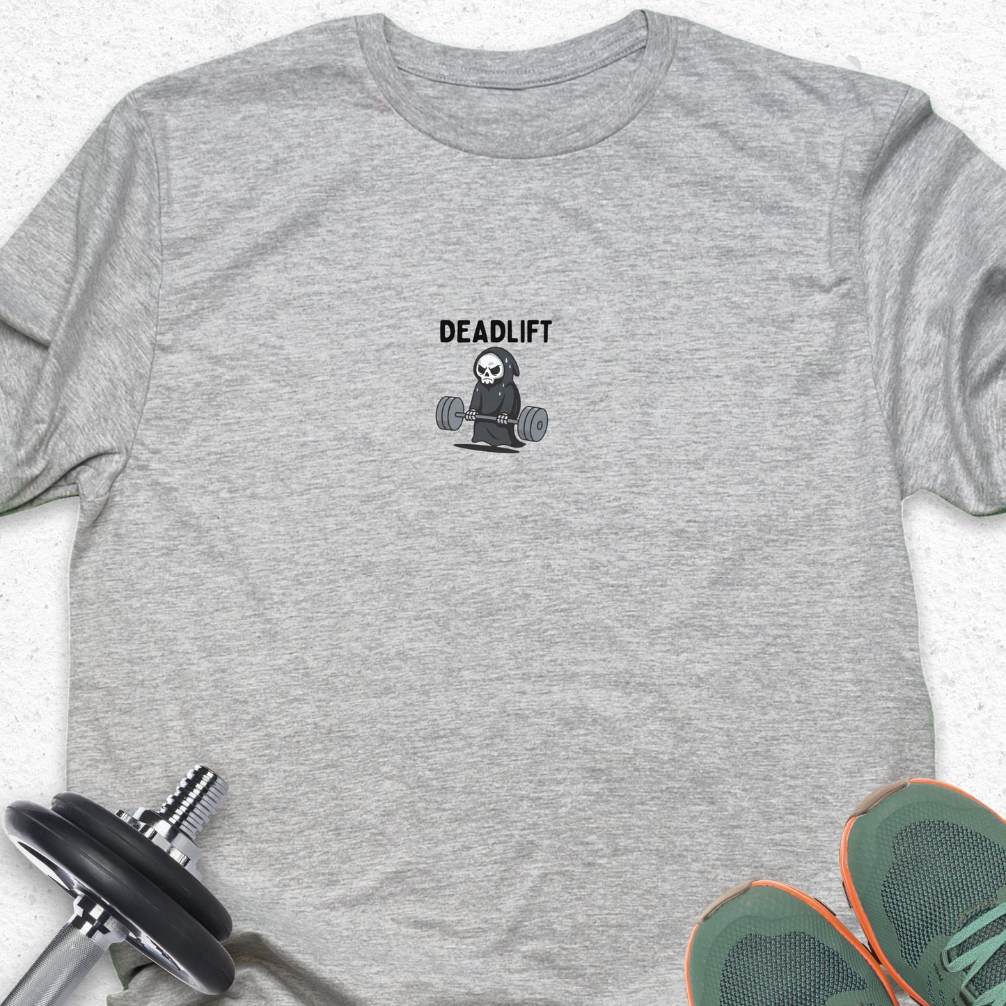 Deadlift Grim Reaper T-Shirt — Humorous Gym Workout Tee