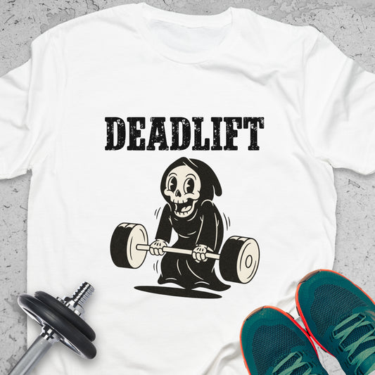 Deadlift Grim Reaper T-Shirt — Humorous Gym Workout Tee