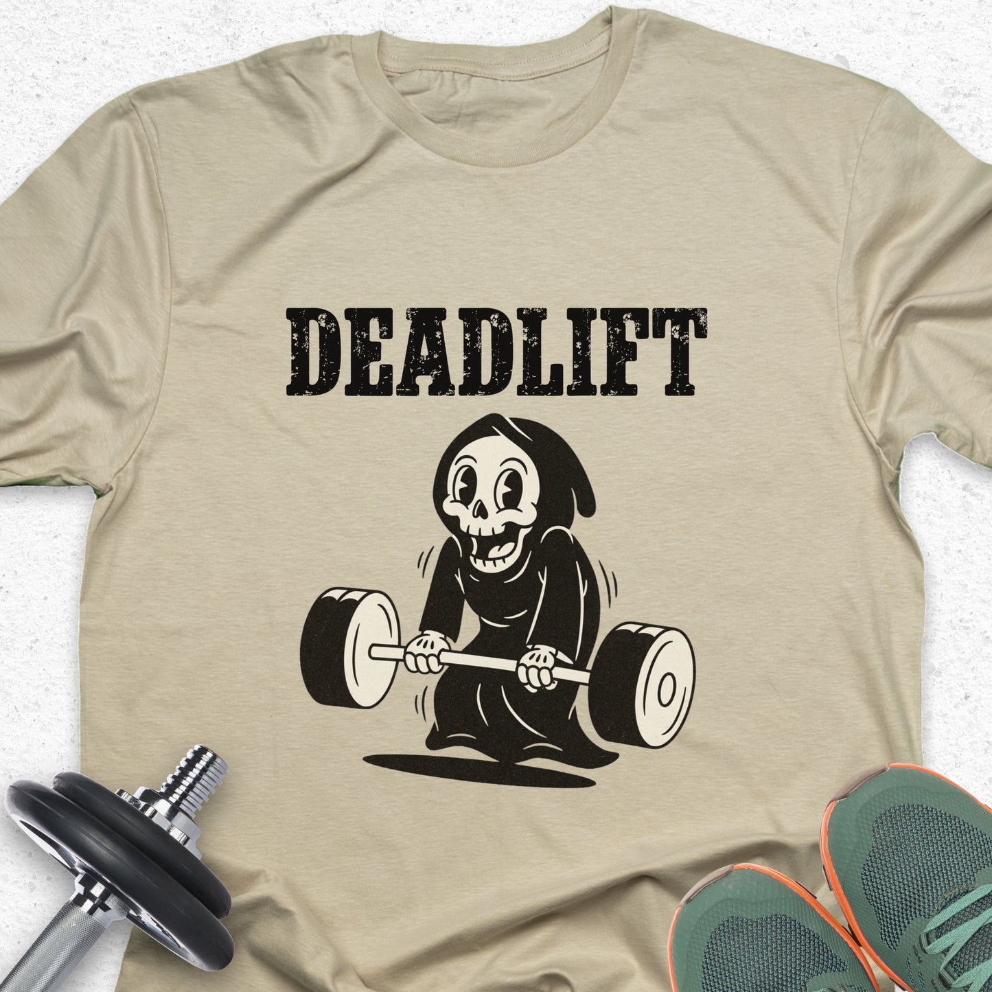 Deadlift Grim Reaper T-Shirt — Humorous Gym Workout Tee