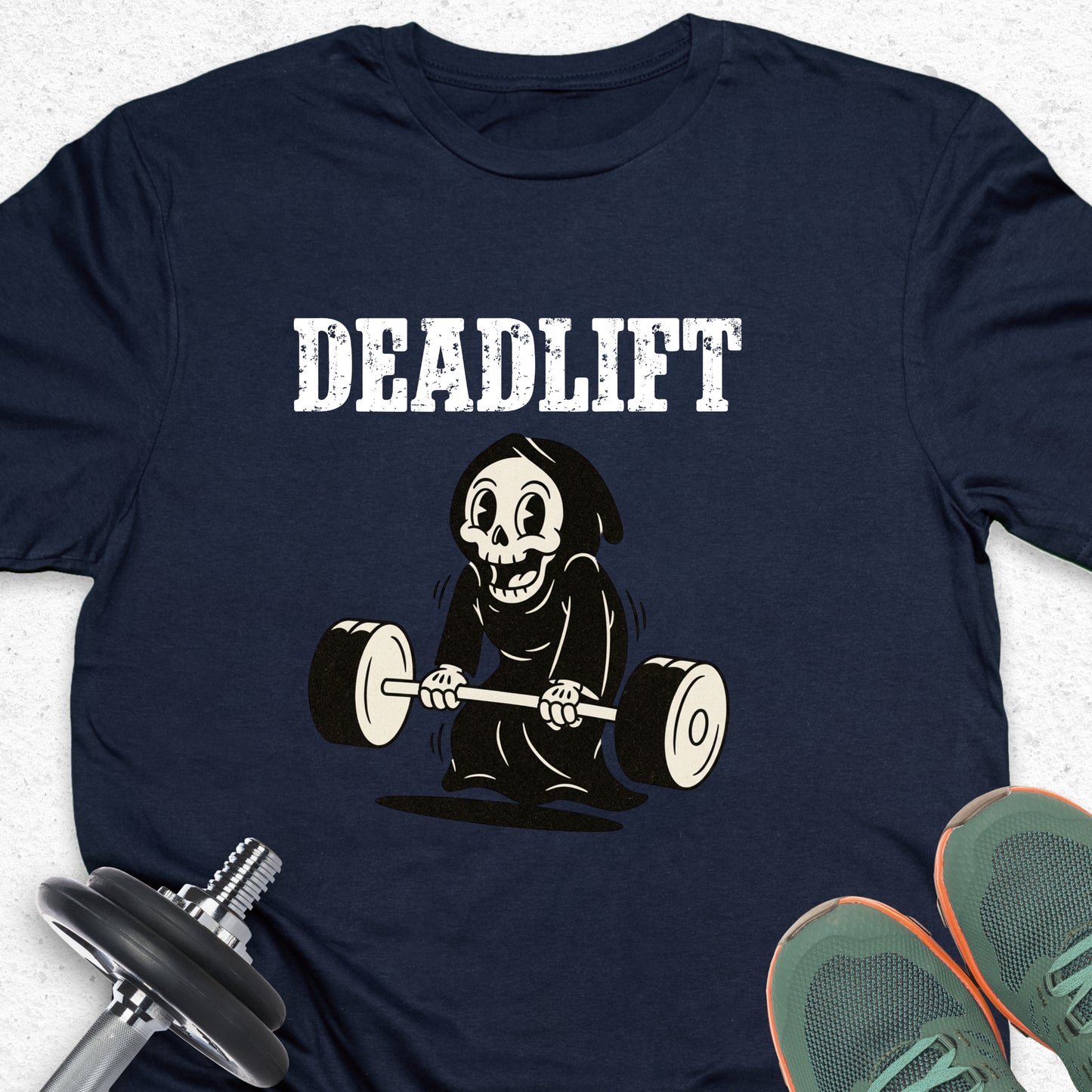 Deadlift Grim Reaper T-Shirt — Humorous Gym Workout Tee