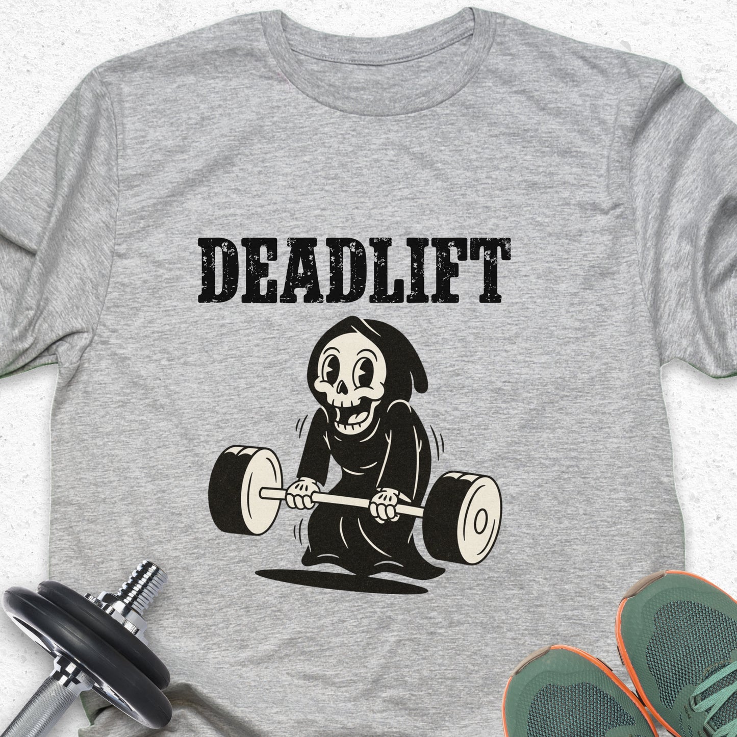 Deadlift Grim Reaper T-Shirt — Humorous Gym Workout Tee