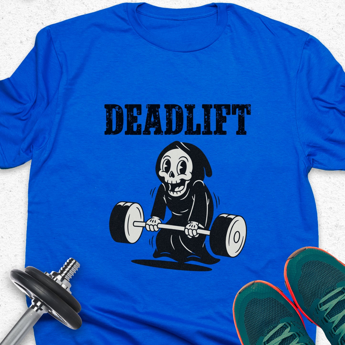 Deadlift Grim Reaper T-Shirt — Humorous Gym Workout Tee
