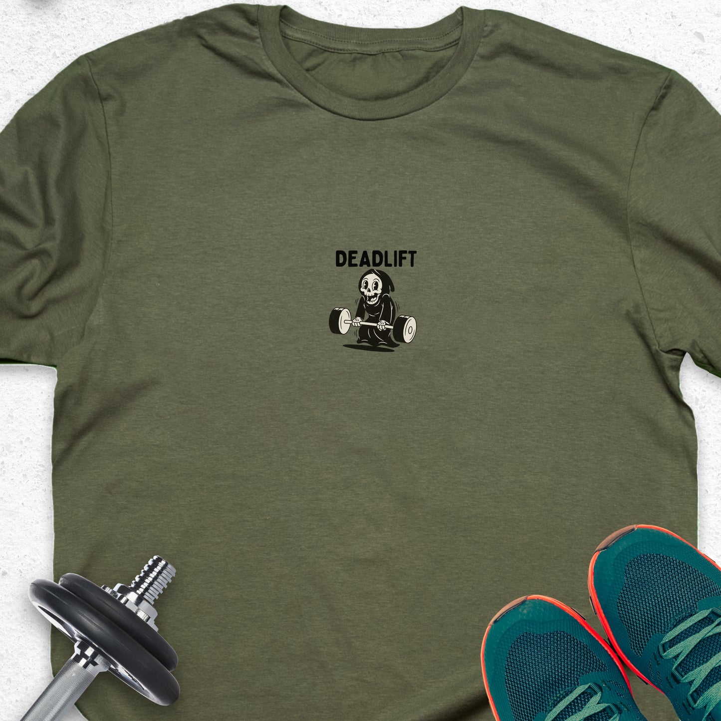 Deadlift Grim Reaper T-Shirt — Humorous Gym Workout Tee