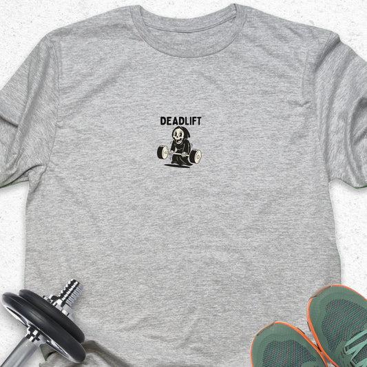 Deadlift Grim Reaper T-Shirt — Humorous Gym Workout Tee