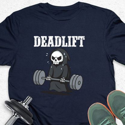 Deadlift Grim Reaper T-Shirt — Humorous Gym Workout Tee
