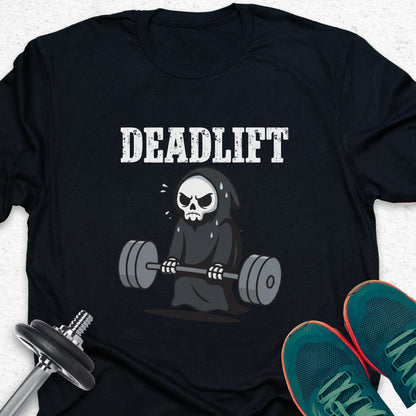 Deadlift Grim Reaper T-Shirt — Humorous Gym Workout Tee