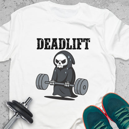 Deadlift Grim Reaper T-Shirt — Humorous Gym Workout Tee