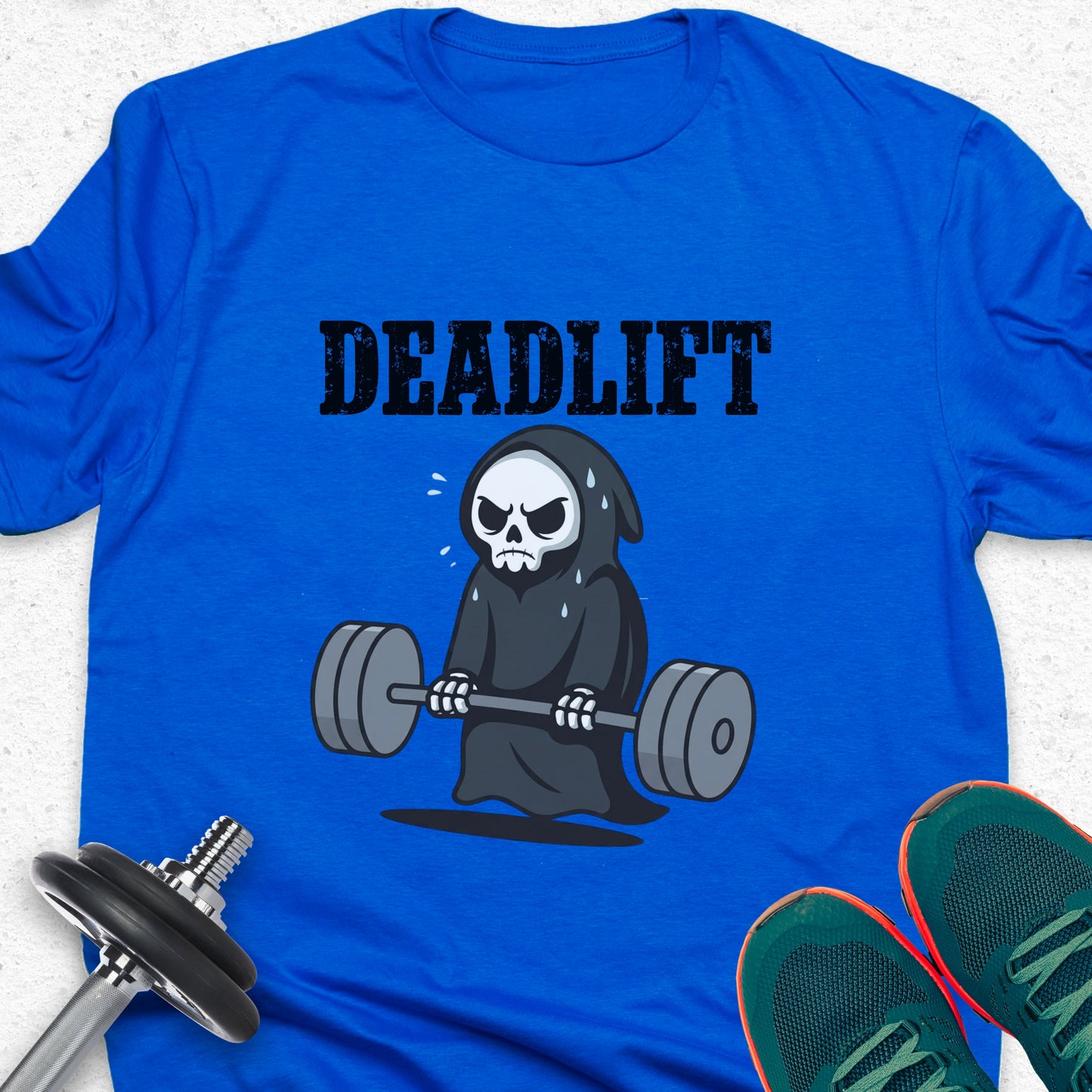 Deadlift Grim Reaper T-Shirt — Humorous Gym Workout Tee