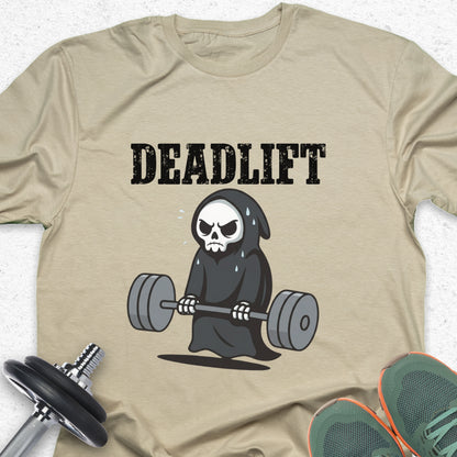 Deadlift Grim Reaper T-Shirt — Humorous Gym Workout Tee