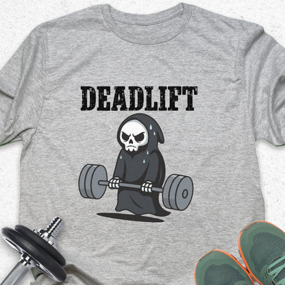 Deadlift Grim Reaper T-Shirt — Humorous Gym Workout Tee