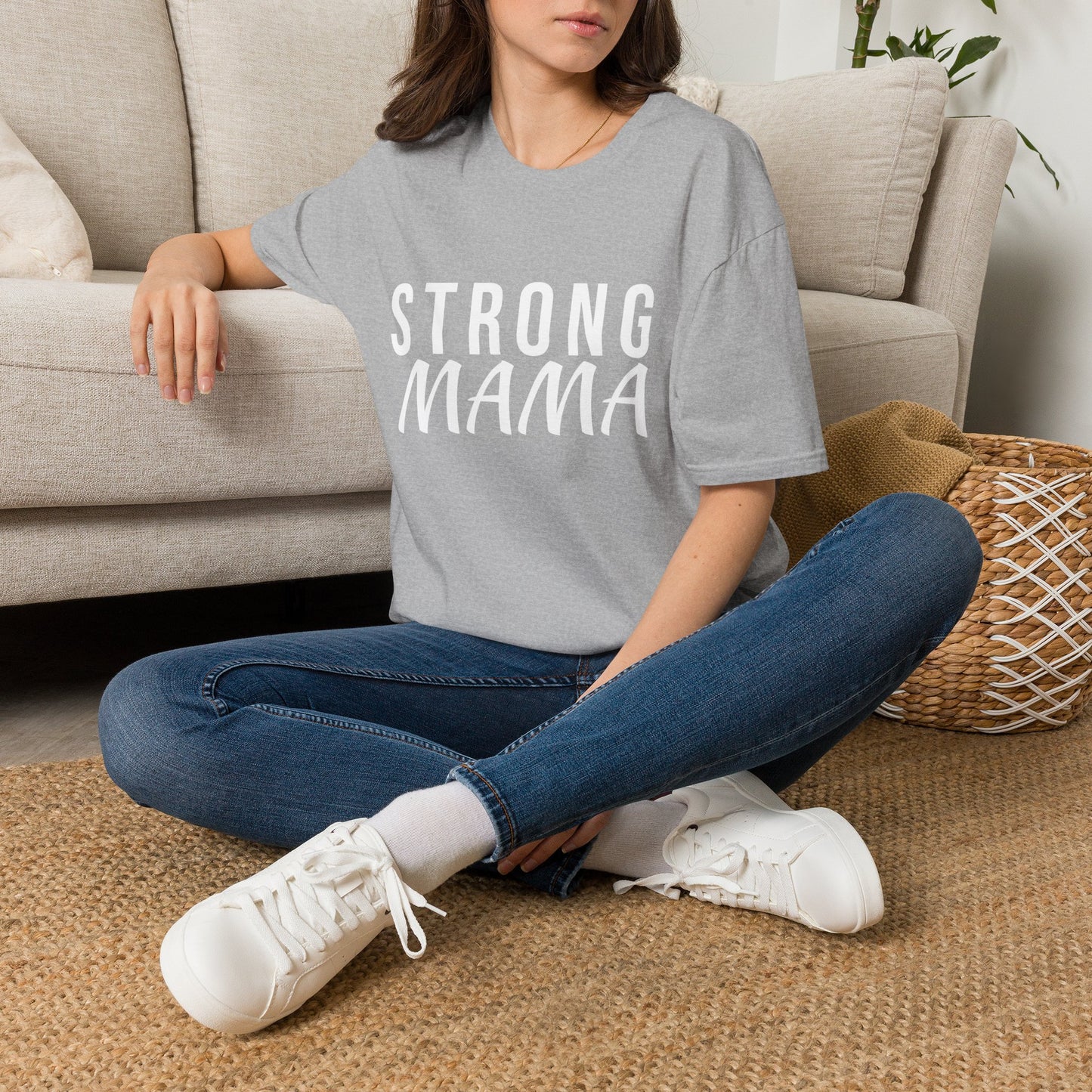 Strong Mama T-Shirt – Inspirational Motherhood Graphic Tee for Strong Moms